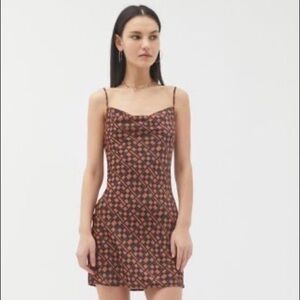 Urban Outfitters Mallory Cowl Neck Slip Dress